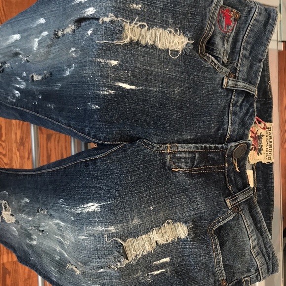 Parasuco denim legend. Distressed denim with paint/sparkle detail - Picture 5 of 16